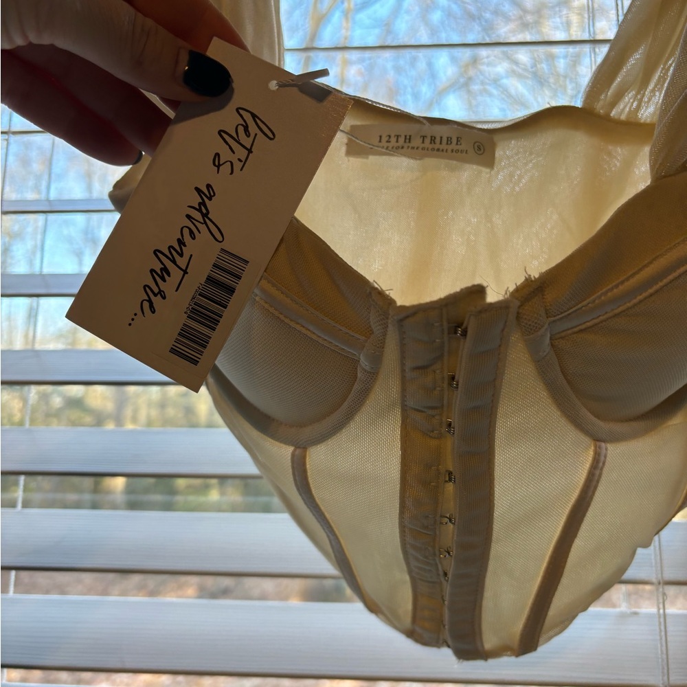 NWT 12th tribe corset crop top